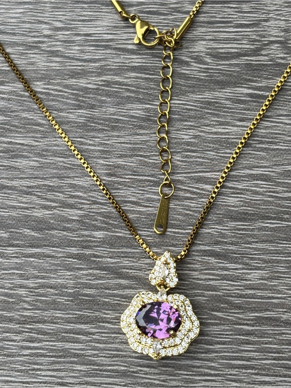 Stainless Steel Crystal Necklace